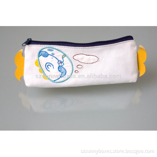 Wholesale Fancy Canvas Long Style School Pencil Bag Pen Case